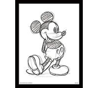 Disney Mickey Mouse (Sketched - Single) 30 x 40 cm Objet Souvenir