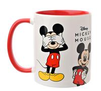 Disney Mickey Mouse Tasse à thé et café en grès émaillé Rouge et blanc | 325 ml
