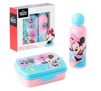 Disney Minnie Mouse Bouteille et Boîte à Déjeuner, Gourde D'eau Design Minnie pour Fille, Bouteille de Voyage en Aluminium, Capacité 500 ml