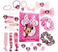Disney Minnie Mouse Calendrier de l'Avent 2026 Fille, 24 Accessoire Cheveux | Compte à Rebours Noel avec Pince Cheveux, Chouchous, Nœuds et Plus Accessoires de Coiffure, Mignon Cadeau Fille (Rose)