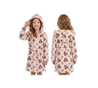 DISNEY Minnie Mouse Peignoir pour fille avec ceinture, peignoir chaud à nouer avec poches, peignoir doux OEKO-TEX 3-4 ans 98/104 cm