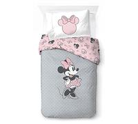 Disney Minnie Mouse Unique en Son Genre, Parure de lit Enfant 140x200 cm, 100% Coton, lit 1 Personne - Comprend Housse de Couette & taie d'oreiller - Convient aux Lits de 90x190cm à 90x200cm