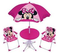 Set de jardin - Minnie Fuchsia - 1 table - 2 chaises - 1 parasol