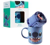 Disney Mug et Chaussettes Coffret 2 Pièces, Tasse Café ou Thé Céramique et Chaussettes Femme EU 35-41, Idee Cadeau Femme (Bleu foncé Stitch)