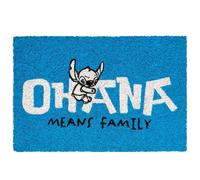 Disney Paillasson de Décoration 60x40cm à Motif Stitch Antidérapante Blanc / Bleu