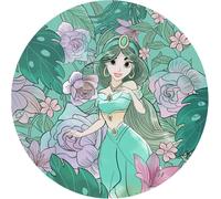 Disney papier peint rond autocollant Jasmin Alladin vert menthe et violet - 611719 - Ø 125 cm