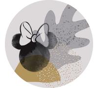 Disney papier peint rond autocollant Minnie Mouse gris, noir et jaune - 612726 - Ø 128 cm