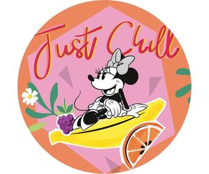 Disney papier peint rond autocollant Minnie Mouse rose et orange - 610387 - Ø 128 cm