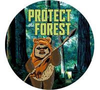 Disney papier peint rond autocollant Star Wars Ewok Multicolor - 610384 - Ø 128 cm