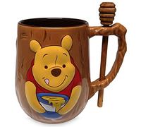 Disney Parks Exclusive - Mug à café en céramique - Winnie l'ourson sculpté avec mélangeur à miel