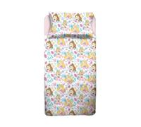 Disney Parure de lit 1 Place en Flanelle de Pur Coton avec Drap Housse + taie d'oreiller
