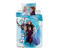 Jerry Fabrics Disney Frozen Parure de lit pour Enfant Housse de Couette 160 x 200 cm et taie d'oreiller 70 x 80 cm Coton 100%
