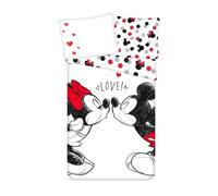 Disney - Parure De Lit en Coton Minnie Et Mickey : Love 2" - 140 X 200 Cm