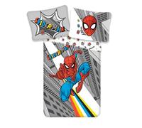 Jerry Fabrics Draps Marvel Spiderman Lot de 2 – 140x200 & 70x90 cm – 100% Coton Multicolore