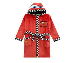 Disney Peignoir Cars pour Enfant | Peignoir de Bain Enfant avec Capuche | Vêtements de Nuit et Peignoirs garçon | Vêtements Lightning McQueen | 7-8 Ans