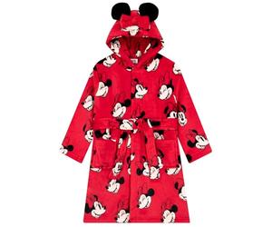 Disney Peignoir Fille Minnie Mouse, Robe De Chambre Enfant Avec Oreilles 3D, Peignoir De Bain Enfant