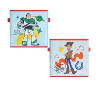 Disney Pixar Toy Story Lot de 2 bacs de rangement pliables en tissu avec poignées pour chambre à coucher, salle de jeux et chambre d'enfant, 25,4 x 25,4 cm