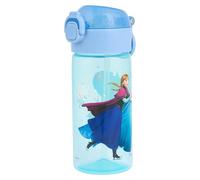 Disney Polar Gear Bouteille d'eau en polypropylène avec couvercle pop-up et paille La Reine des Neiges 420 ml avec Anna, Elsa et Olaf pour enfants à partir de 48 mois