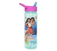 Disney Polar Gear Lot de 2 bouteilles d'eau Moana pour enfants - 600 ml PP - Cadeau pour filles - Bouteille d'eau sans BPA avec paille - Bouteille d'eau Polar Gear pour filles et garçons