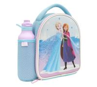 Disney Polar Gear Sac à déjeuner officiel La Reine des Neiges avec bouteille d'eau pour enfants - Sac à déjeuner isotherme en polyester 600D avec Elsa et gourde de 600 ml