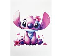 Disney Poster mural décoratif série Cartoon Lilo et Stitch Angel Expérience 624 Impression sur papier couché 40x30cm sans cadre
