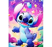 Disney Poster mural décoratif série Cartoon Lilo et Stitch Impression sur papier couché 40 x 30 cm sans cadre