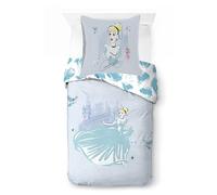 Disney Princesse Cendrillon - Parure de lit Simple 100% Coton avec taie 65 x 65 cm
