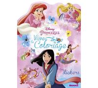 Disney Princesses - Vive le coloriage avec stickers (Mulan, Ariel et Raiponce) - Collectif - Hemma - broché - Document jeunesse