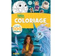 Disney Raya et le Dernier Dragon - Coloriage avec plus de 100 stickers - Livre de coloriage avec stickers - Dès 4 ans