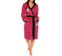 Disney Robe de Chambre Femme | Peignoir Minnie Mouse | Peignoirs Polaire Hiver pour Femmes- Rouge - Medium