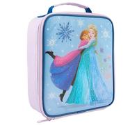 Disney Sac à déjeuner isotherme Elsa et Anna La Reine des Neiges pour filles - Durable et facile à nettoyer avec fermeture éclair sécurisée et poignée de transport