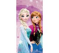 Disney Serviette de plage La Reine des Neiges Anna Elsa ultra douce 100 % coton - Grande taille 70 x 140 cm pour filles, natation, douche et piscine