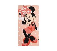 DISNEY Serviette de plage 'Minnie' pêche, Taille 70 x 140