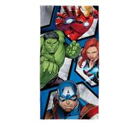 Disney Serviette sous Licence Officielle Marvel Avengers, Ultra-Douce, 100% Coton | Motif « Heroes » | Idéale pour la Maison, la Salle de Bain, la Plage et la Piscine | 70 cm x 140 cm