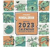 Disney Star Wars Calendrier 2023 pour enfant Mandalorien - Agenda mensuel 30 cm x 30 cm - Produit officiel