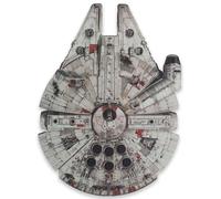 Disney Star Wars Plaque en métal en relief Motif Millenium Falcon Vue aérienne Décoration murale vintage pour la maison