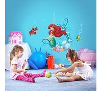 Disney Sticker mural Arielle pour chambre d'enfant Motif sirène et princesse 50 x 70 cm