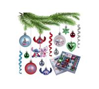 Disney Stitch Angel Set de Boules de Noël Incassables Set 25 Pièces
