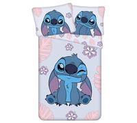 Disney Stitch Blue, Two-Side, literie pour Enfants en Coton avec Fermeture éclair, 100% Both 140x200cm Oeko-TEX (Formule 6)