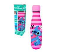 Disney Stitch Bouteille Réutilisable en Acier Inoxydable pour Filles, Motif Stitch et Angel, Capacité de 500 ml | Rose