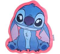 Disney Stitch Coussin Enfant Peluche 3D Canapé ou Lit, Coussins Décoratifs, Décoration Chambre Ado Fille Garçon - Cadeau Enfant (Bleu/Rose Stitch, L35 x W33)