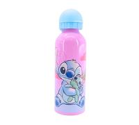 Disney Stitch et Angel Bouteille Réutilisable, Gourde D'eau Design en Aluminium Durable pour Filles, Bouteille de Voyage pour Enfants, Capacité 500 ML | Rose