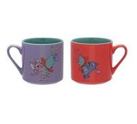 Disney Tasses de café Stitch et Angel – Festives – Lot de 2