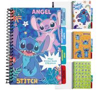 Disney Stitch Gommettes Autocollantes, Carnet Scrapbooking avec 28 Feuilles D'autocollant 250+ Stickers Kawaii, Cadeau Enfant et Ado