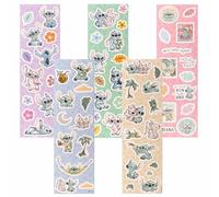 DISNEY Stitch Jeu d'autocollants colorés, autocollants pour enfants, 5 feuilles (B)