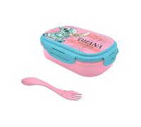 Disney Stitch Kit de Déjeuner, Support de Nourriture pour Enfants L'école, Comprend Boîte à Déjeuner à Sandwich et une Fourchette, Support de Collation Réutilisable pour Filles