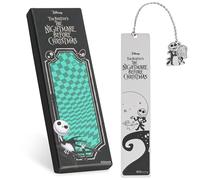 Disney Stitch Marque Pages avec Citation Inspirante et Breloque Marque Page Metal Cadeau Bureau Accessoire Lecture Livre pour Femme Fille Ado (Argent Jack Skellington)
