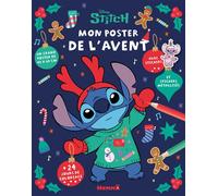 Disney Stitch - Mon poster de l'Avent - 24 jours de coloriage - Un grand poster de 40x60cm - Avec stickers et stickers métallisés - Collectif - Hemma - broché - Document jeunesse