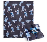 Disney Stitch Plaid Canape, Couverture Chaude Fourrure, Couvertures Polaires 150 x 130 cm pour Canapé, Chambre, Voyage, Cadeau Stitch (Bleu Stitch)