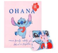 Disney Stitch Plaid Canape, Couverture Chaude Fourrure, Couvertures Polaires 150 x 130 cm pour Canapé, Chambre, Voyage, Cadeau Stitch (Rose Stitch)